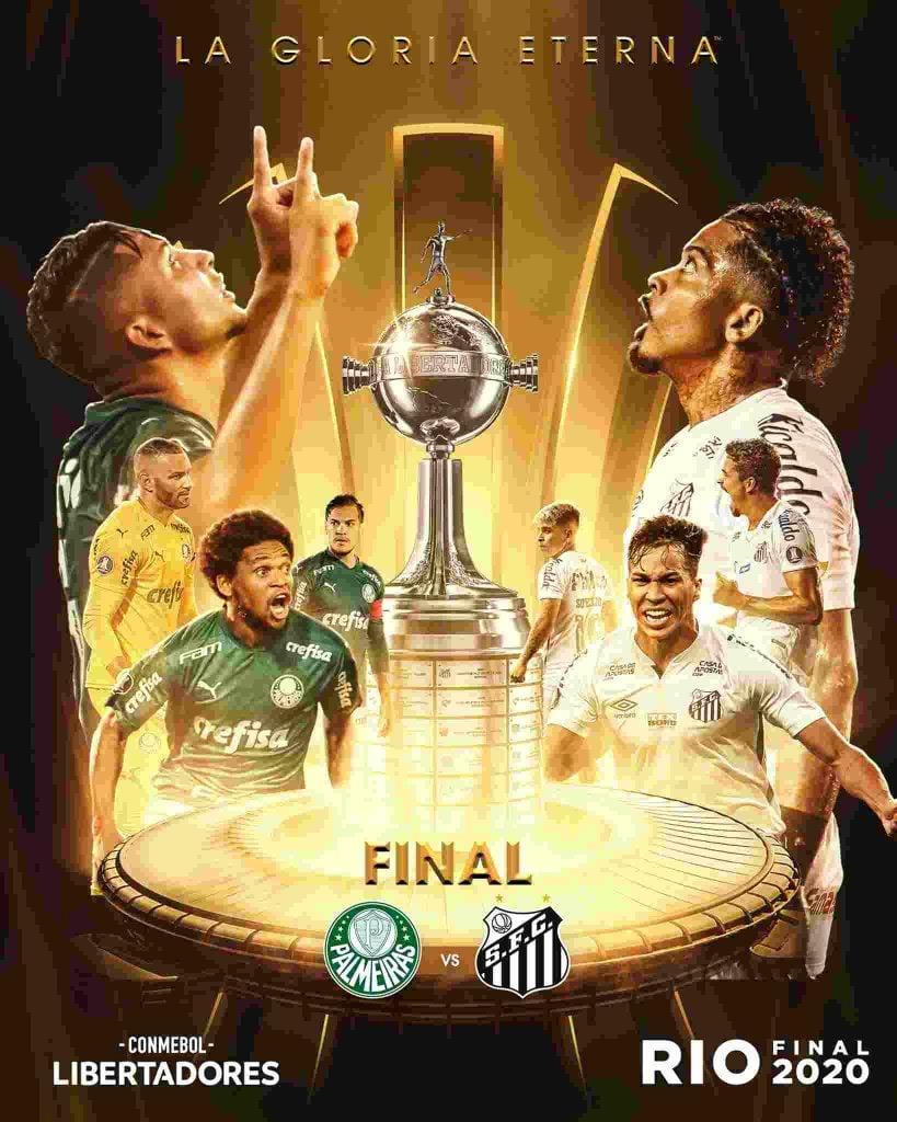 Palmeiras x Santos é a final da Libertadores 2020.
