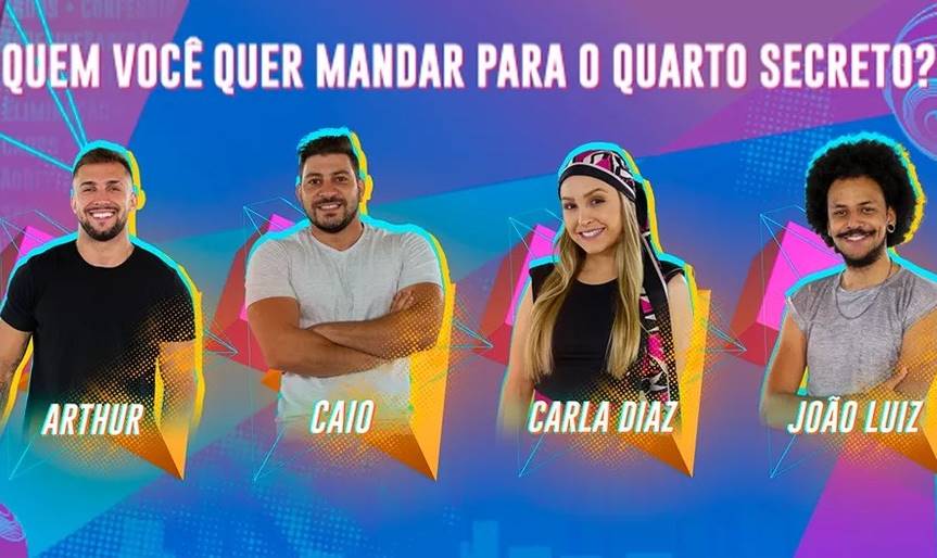 Arthur, Caio, Carla Diaz ou João Luiz.