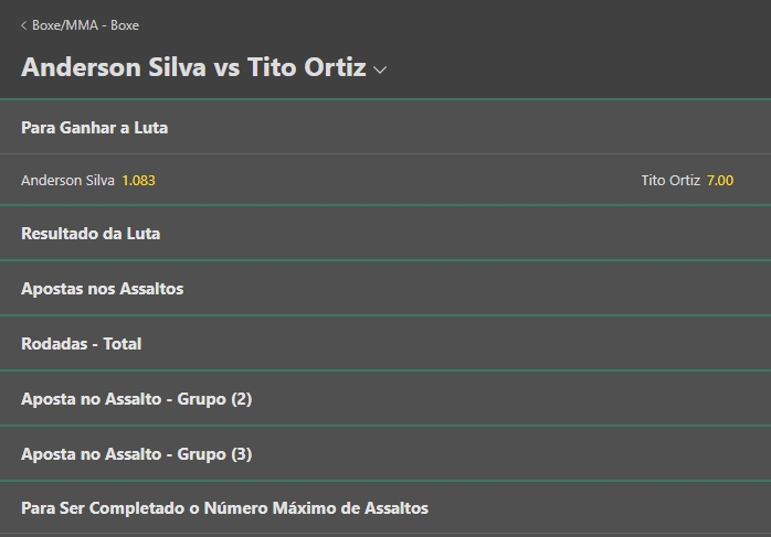 Anderson Silva e Tito Ortiz se enfrentam no Boxe.