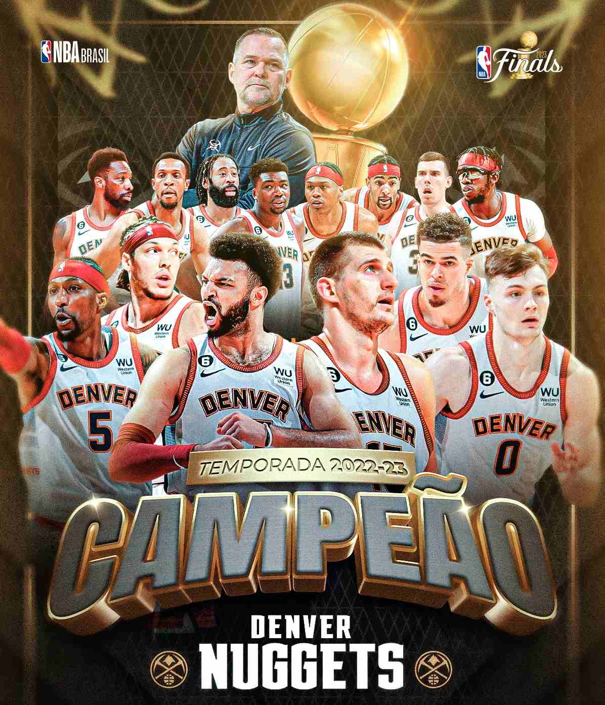 Denver Nuggets foi o último campeão - Foto: Facebook.com/NBABrasil