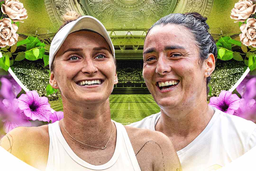 Markéta Vondroušová x Ons Jabeur pelo torneio de Wimbledon - Foto: Facebook.com/wimbledon
