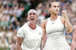 Ons Jabeur x Aryna Sabalenka em Wimbledon - Foto: Facebook.com/wimbledon