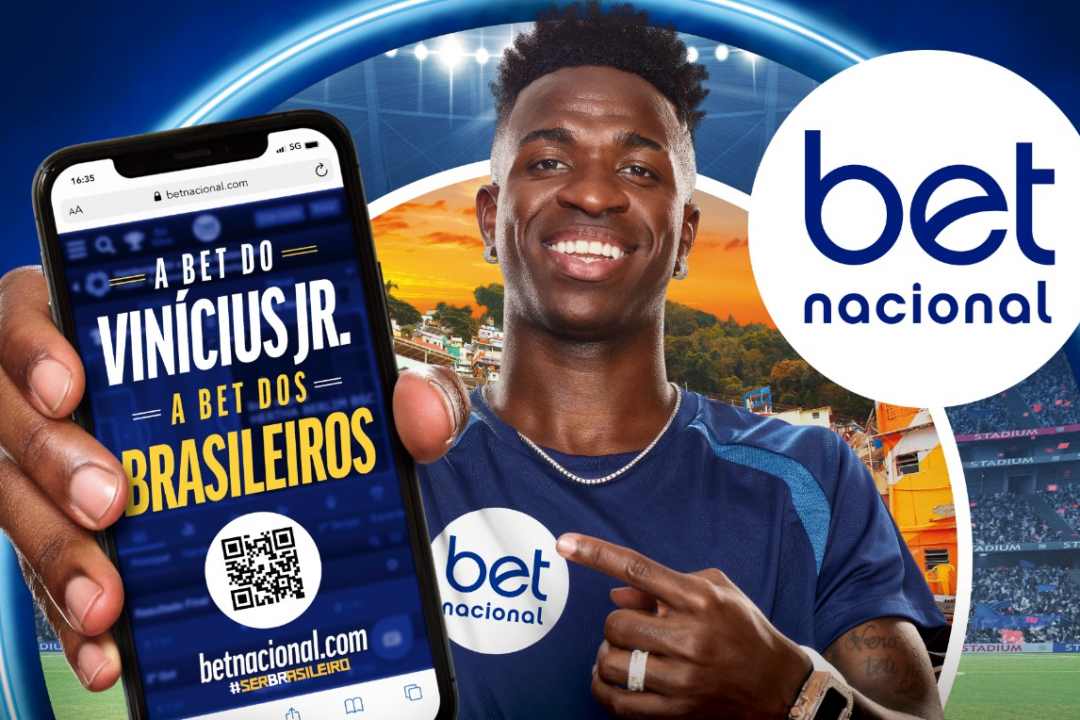 Vini Jr tem parceria com a Betnacional desde 2022 - Foto: Divulgação/Betnacional