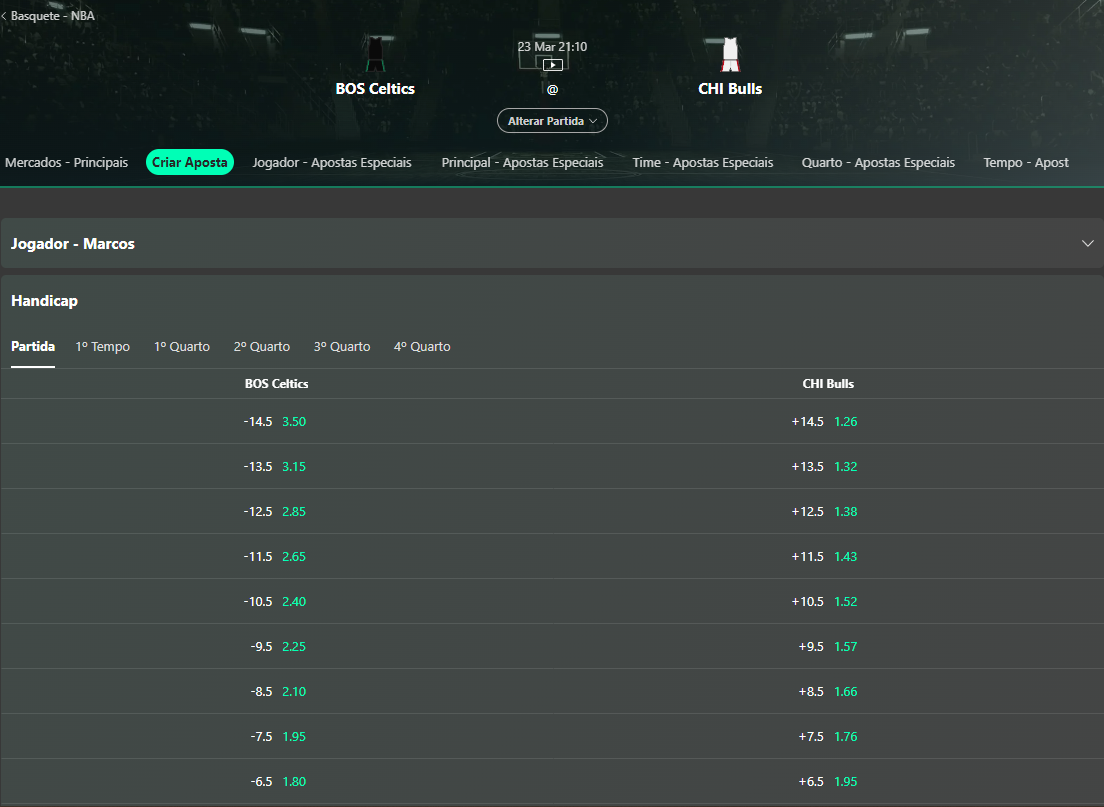 handicap no basquete Exemplos de handicap no basquete - Bet365