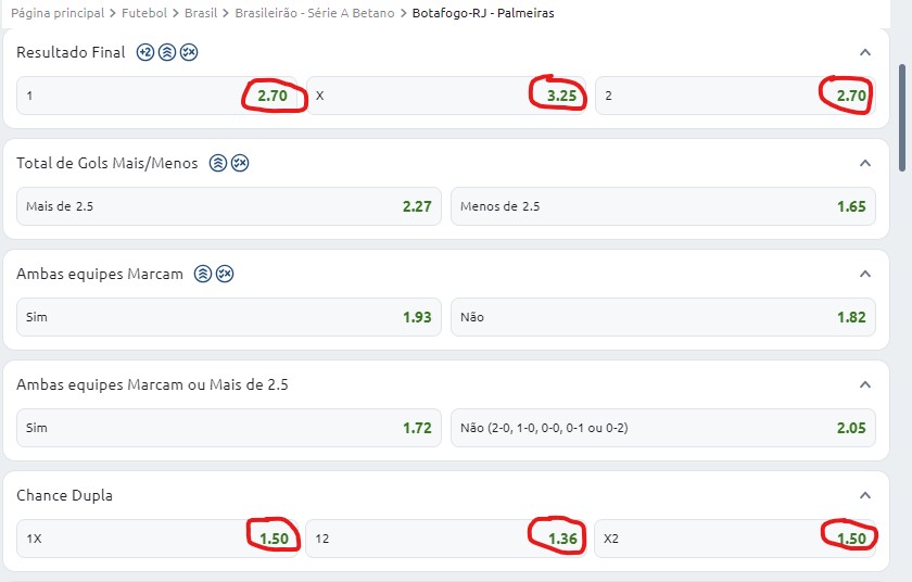 betano-odd-dupla-chance Odds de Botafogo x Palmeiras em DC na Betano
