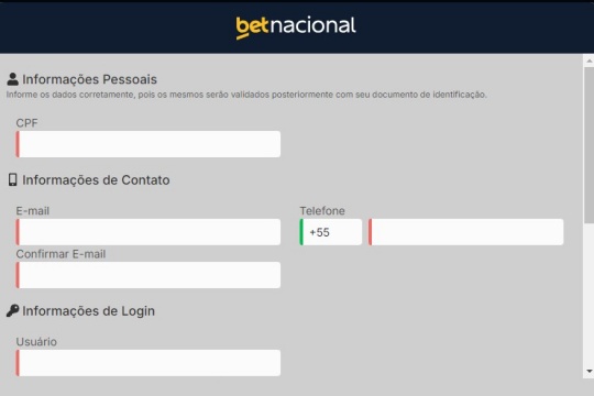 betnacional-cadastro O cadastro na Betnacional é fácil e rápido. Aprenda como fazer. Imagem: Reprodução GO Apostas.
