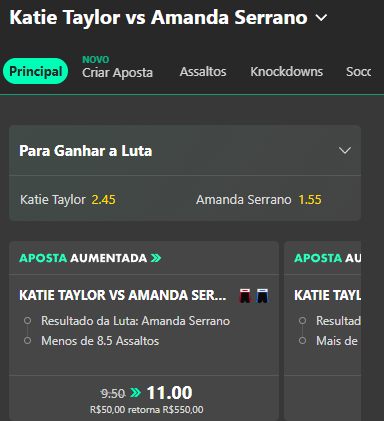 Katie Taylor x Amanda Serrano odds