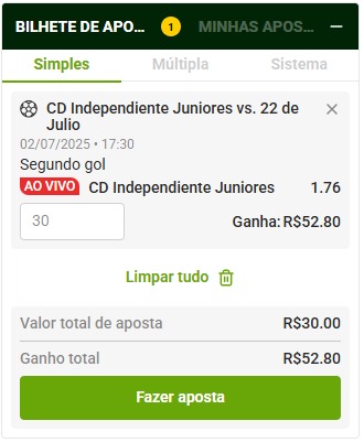 Confirmar aposta na Lottoland Esportes