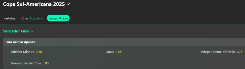 Cotações Sul-Americana semifinais