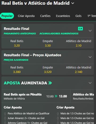 Real Betis x Atlético de Madrid palpite