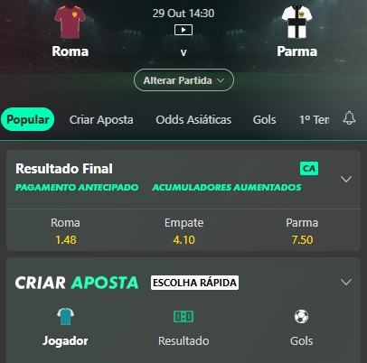 Roma x Parma palpite