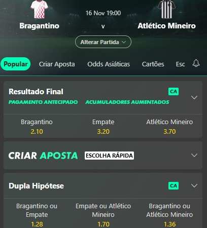 RB Bragantino x Atlético Mineiro palpite
