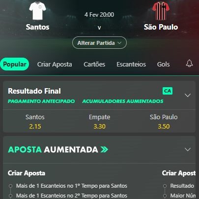 Santos x São Paulo palpite