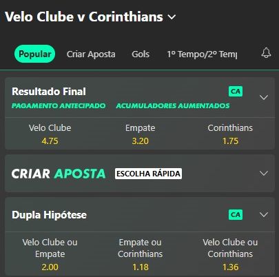 Velo Clube x Corinthians Palpite - Paulistão (25/01/2026)